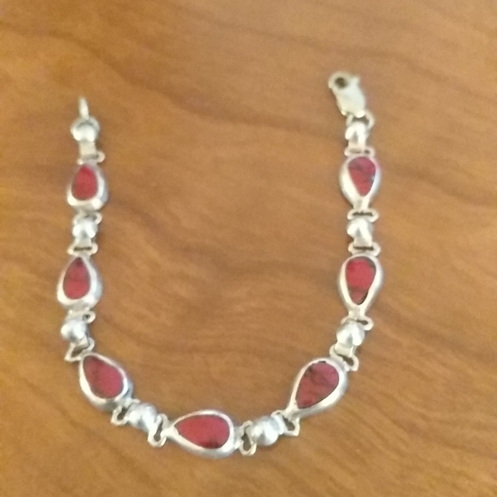 Sterling Silver Jasper Bracelet